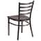 Flash Furniture Clear Ladder Chair-Wal Seat, PK2 2-XU-DG694BLAD-CLR-WALW-GG - alternate 5