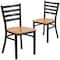 Flash Furniture Black Ladder Chair-Nat Seat, PK2 2-XU-DG694BLAD-NATW-GG - alternate 5