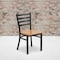 Flash Furniture Black Ladder Chair-Nat Seat, PK2 2-XU-DG694BLAD-NATW-GG - alternate 1