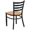 Flash Furniture Black Ladder Chair-Nat Seat, PK2 2-XU-DG694BLAD-NATW-GG - alternate 3