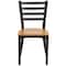 Flash Furniture Black Ladder Chair-Nat Seat, PK2 2-XU-DG694BLAD-NATW-GG - alternate 7