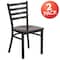 Flash Furniture Black Ladder Chair-Wal Seat, PK2 2-XU-DG694BLAD-WALW-GG - alternate 3
