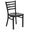 Flash Furniture Black Ladder Chair-Wal Seat, PK2 2-XU-DG694BLAD-WALW-GG - alternate 2