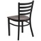 Flash Furniture Black Ladder Chair-Wal Seat, PK2 2-XU-DG694BLAD-WALW-GG - alternate 5