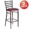 Flash Furniture Clear Ladder Stool-Burg Seat, PK2 2-XU-DG697BLAD-CLR-BAR-BURV-GG - alternate 6