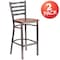Flash Furniture Clear Ladder Stool-Cherry Seat, PK2 2-XU-DG697BLAD-CLR-BAR-CHYW-GG - alternate 6