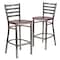 Flash Furniture Clear Ladder Stool-Mah Seat, PK2 2-XU-DG697BLAD-CLR-BAR-MAHW-GG - alternate 3