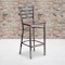 Flash Furniture Clear Ladder Stool-Mah Seat, PK2 2-XU-DG697BLAD-CLR-BAR-MAHW-GG - alternate 1