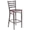 Flash Furniture Clear Ladder Stool-Mah Seat, PK2 2-XU-DG697BLAD-CLR-BAR-MAHW-GG - alternate 4