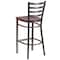 Flash Furniture Clear Ladder Stool-Mah Seat, PK2 2-XU-DG697BLAD-CLR-BAR-MAHW-GG - alternate 5