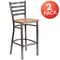 Flash Furniture Clear Ladder Stool-Nat Seat, PK2 2-XU-DG697BLAD-CLR-BAR-NATW-GG - alternate 6