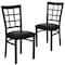 Flash Furniture Black Window Back Metal Restaurant Chair, Black Vinyl Seat, PK2 2-XU-DG6Q3BWIN-BLKV-GG - alternate 6