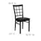 Flash Furniture Black Window Back Metal Restaurant Chair, Black Vinyl Seat, PK2 2-XU-DG6Q3BWIN-BLKV-GG - alternate 2