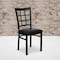 Flash Furniture Black Window Back Metal Restaurant Chair, Black Vinyl Seat, PK2 2-XU-DG6Q3BWIN-BLKV-GG - alternate 1