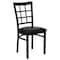 Flash Furniture Black Window Back Metal Restaurant Chair, Black Vinyl Seat, PK2 2-XU-DG6Q3BWIN-BLKV-GG - alternate 8