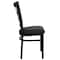 Flash Furniture Black Window Back Metal Restaurant Chair, Black Vinyl Seat, PK2 2-XU-DG6Q3BWIN-BLKV-GG - alternate 4