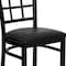 Flash Furniture Black Window Back Metal Restaurant Chair, Black Vinyl Seat, PK2 2-XU-DG6Q3BWIN-BLKV-GG - alternate 7