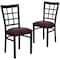 Flash Furniture Black Window Back Metal Restaurant Chair, Burgundy Vinyl Seat, PK2 2-XU-DG6Q3BWIN-BURV-GG - alternate 2