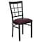 Flash Furniture Black Window Back Metal Restaurant Chair, Burgundy Vinyl Seat, PK2 2-XU-DG6Q3BWIN-BURV-GG - alternate 4