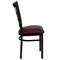 Flash Furniture Black Window Back Metal Restaurant Chair, Burgundy Vinyl Seat, PK2 2-XU-DG6Q3BWIN-BURV-GG - alternate 7