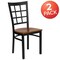 Flash Furniture Black Window Chair-Cherry Seat, PK2 2-XU-DG6Q3BWIN-CHYW-GG - alternate 4