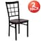 Flash Furniture Black Window Chair-Mah Seat, PK2 2-XU-DG6Q3BWIN-MAHW-GG - alternate 2