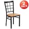 Flash Furniture Black Window Chair-Nat Seat, PK2 2-XU-DG6Q3BWIN-NATW-GG - alternate 3