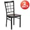 Flash Furniture Black Window Chair-Wal Seat, PK2 2-XU-DG6Q3BWIN-WALW-GG - alternate 6