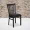 Flash Furniture Black School House Back Metal Restaurant Chair, Black Vinyl Seat, PK2 2-XU-DG6Q4BSCH-BLKV-GG - alternate 1
