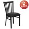 Flash Furniture Black School House Back Metal Restaurant Chair, Black Vinyl Seat, PK2 2-XU-DG6Q4BSCH-BLKV-GG - alternate 3