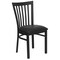 Flash Furniture Black School House Back Metal Restaurant Chair, Black Vinyl Seat, PK2 2-XU-DG6Q4BSCH-BLKV-GG - alternate 6