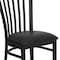 Flash Furniture Black School House Back Metal Restaurant Chair, Black Vinyl Seat, PK2 2-XU-DG6Q4BSCH-BLKV-GG - alternate 2