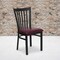 Flash Furniture Black School House Back Metal Restaurant Chair, Burgundy Vinyl Seat, PK2 2-XU-DG6Q4BSCH-BURV-GG - alternate 1