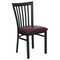 Flash Furniture Black School House Back Metal Restaurant Chair, Burgundy Vinyl Seat, PK2 2-XU-DG6Q4BSCH-BURV-GG - alternate 3