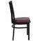 Flash Furniture Black School House Back Metal Restaurant Chair, Burgundy Vinyl Seat, PK2 2-XU-DG6Q4BSCH-BURV-GG - alternate 2