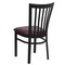 Flash Furniture Black School House Back Metal Restaurant Chair, Burgundy Vinyl Seat, PK2 2-XU-DG6Q4BSCH-BURV-GG - alternate 5