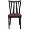Flash Furniture Black School House Back Metal Restaurant Chair, Burgundy Vinyl Seat, PK2 2-XU-DG6Q4BSCH-BURV-GG - alternate 7