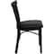 Flash Furniture Black Three-Slat Ladder Back Metal Chair, Black Vinyl Seat, PK2 2-XU-DG6Q6B1LAD-BLKV-GG - alternate 8