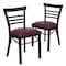 Flash Furniture Black Ladder Chair-Burg Seat, PK2 2-XU-DG6Q6B1LAD-BURV-GG - alternate 8