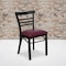 Flash Furniture Black Ladder Chair-Burg Seat, PK2 2-XU-DG6Q6B1LAD-BURV-GG - alternate 1