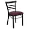 Flash Furniture Black Ladder Chair-Burg Seat, PK2 2-XU-DG6Q6B1LAD-BURV-GG - alternate 4