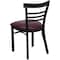 Flash Furniture Black Ladder Chair-Burg Seat, PK2 2-XU-DG6Q6B1LAD-BURV-GG - alternate 3