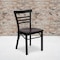 Flash Furniture Black Ladder Chair-Mah Seat, PK2 2-XU-DG6Q6B1LAD-MAHW-GG - alternate 1