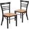 Flash Furniture Black Ladder Chair-Nat Seat, PK2 2-XU-DG6Q6B1LAD-NATW-GG - alternate 5