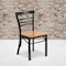 Flash Furniture Black Ladder Chair-Nat Seat, PK2 2-XU-DG6Q6B1LAD-NATW-GG - alternate 1