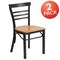 Flash Furniture Black Ladder Chair-Nat Seat, PK2 2-XU-DG6Q6B1LAD-NATW-GG - alternate 6
