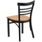 Flash Furniture Black Ladder Chair-Nat Seat, PK2 2-XU-DG6Q6B1LAD-NATW-GG - alternate 4