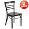 Flash Furniture Black Ladder Chair-Wal Seat, PK2 2-XU-DG6Q6B1LAD-WALW-GG - alternate 2