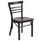 Flash Furniture Black Ladder Chair-Wal Seat, PK2 2-XU-DG6Q6B1LAD-WALW-GG - alternate 5