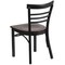Flash Furniture Black Ladder Chair-Wal Seat, PK2 2-XU-DG6Q6B1LAD-WALW-GG - alternate 3